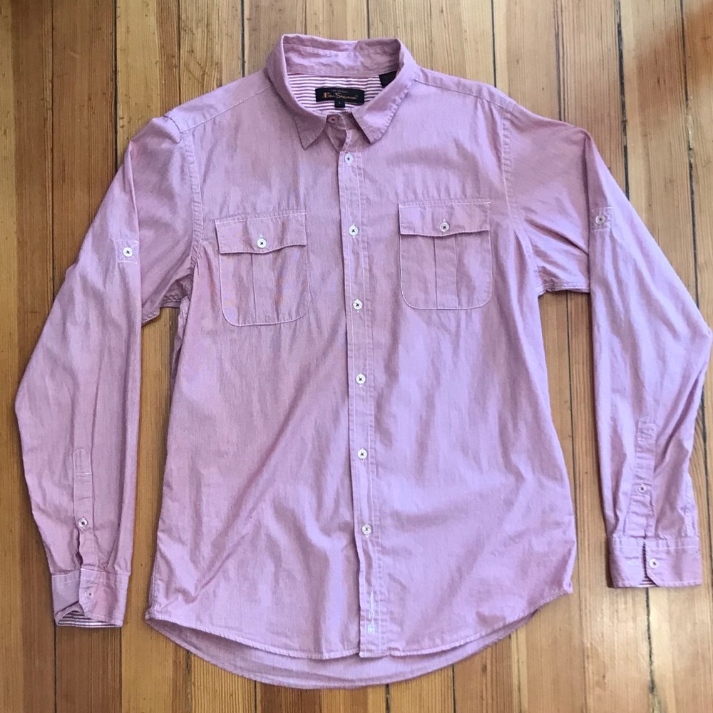 Ben Sherman Red Striped Button Down
